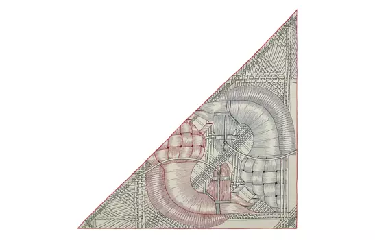 HERMES Женский шелковый шарф Masan & Masan, серый