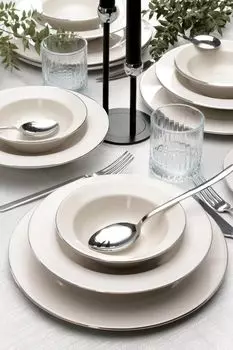 Hermia, BNLNIFTY24PLT, обеденный сервиз (24 предмета), кремовый, 25 х 25 см Hermia Concept, бежевый