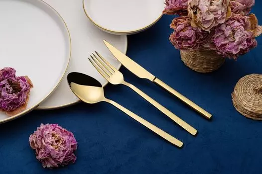 Hermia, CBK18GD, набор столовых приборов (18 предметов), золото, 21 х 21 см Hermia Concept