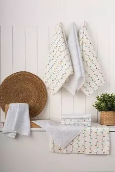 Hermia Concept, 115, набор полотенец для мытья (10 шт.), кремовый, 100 % ХЛОПОК, 35 х 70 см, бежевый