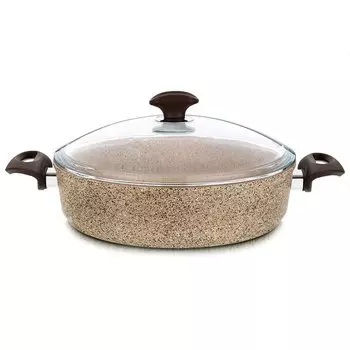 Hermia Concept, CRE 3008, кастрюля, кремовый, 100% ГРАНИТНОЕ ПОКРЫТИЕ, 26 x 26 см, бежевый