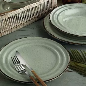 Hermia Concept, Ktahya- KTP3399, Зеленый, обеденный сервиз, 100% фарфор