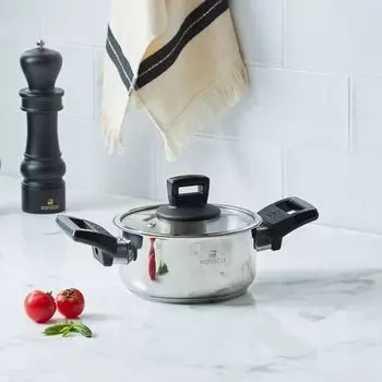 Hermia Concept, Сенна- KRC1224, серебро, наборы кастрюль, 100% сталь