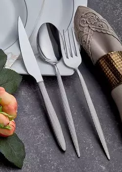 Hermia Concept, Венедик24, набор столовых приборов (24 шт), серебро,