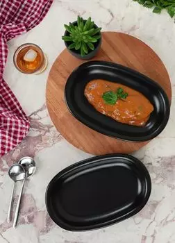 Hermia, ST042102F956A000000MAKYK00, набор тарелок (2 шт), черный, 22 х 22 см Hermia Concept