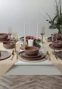 Hermia, X000134690000000, набор керамической посуды (18 предметов), серо-коричневый, 28 x 28 см Hermia Concept