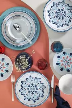 Hermia, ZG24Y260012190, сервиз обеденный (24 предмета), 100% ФАРФОР, 27 х 27 см Hermia Concept, мультиколор