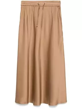 Herno атласная юбка макси, коричневый