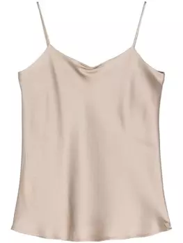 Herno атласный топ с воротником-хомутом, нейтральный цвет