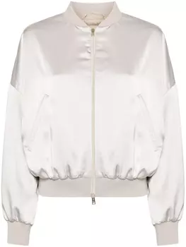 Herno бомбер с логотипом, нейтральный цвет