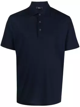 Herno cotton polo shirt, синий