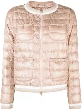 Herno дутый бомбер, розовый