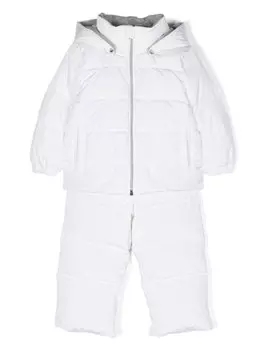 Herno дутый комбинезон с капюшоном, белый