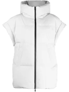 Herno дутый жилет с капюшоном, нейтральный цвет