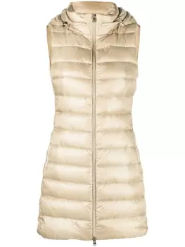 Herno дутый жилет с капюшоном, нейтральный цвет