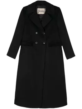 Herno двубортное пальто, черный