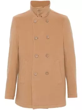 Herno двубортное пальто, коричневый