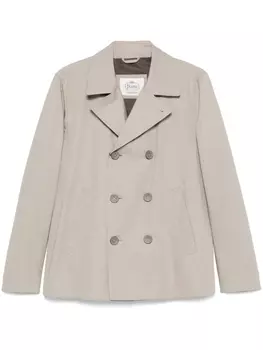 Herno двубортный пиджак, зеленый