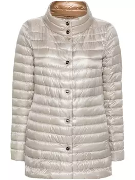 Herno двусторонний пуховик А-силуэта, нейтральный цвет