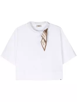 Herno футболка с декоративным платком, белый