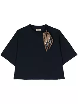 Herno футболка с декоративным платком, синий