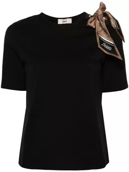 Herno футболка с контрастной вставкой, черный