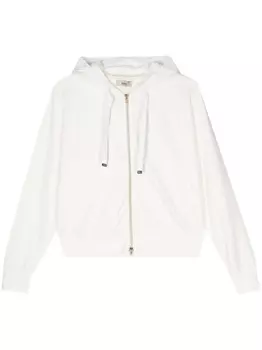 Herno худи из джерси на молнии, белый