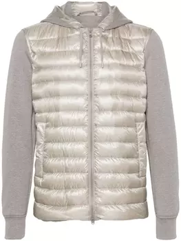 Herno худи из джерси со вставками, серый