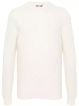 Herno кашемировый джемпер с круглым вырезом, белый