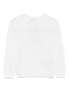 Herno Kids джемпер с вышитым логотипом, белый