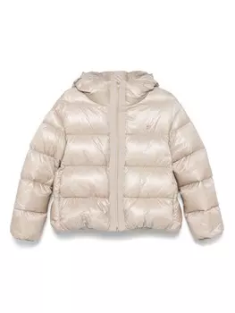Herno Kids пуховик с капюшоном, нейтральный цвет