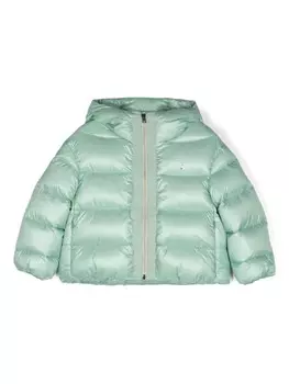 Herno Kids пуховик с логотипом, зеленый