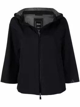 Herno куртка на молнии с капюшоном, черный