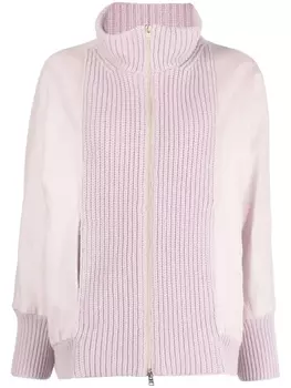 Herno куртка на молнии с трикотажной вставкой, розовый