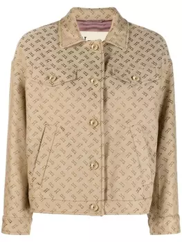 Herno куртка-рубашка с монограммой, нейтральный цвет