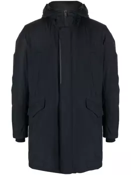 Herno куртка с капюшоном и карманами, синий