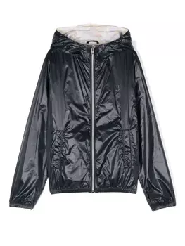 Herno куртка с капюшоном и логотипом, синий