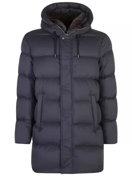 Herno куртка с логотипом-бляшкой, синий
