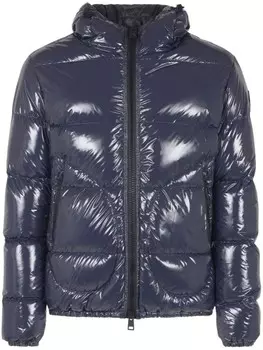 Herno куртка с логотипом-нашивкой, синий