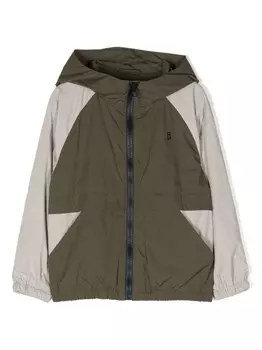 Herno куртка в стиле колор-блок с капюшоном, серый