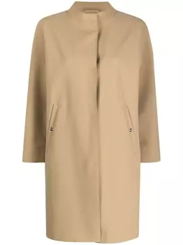 Herno однобортное пальто, нейтральный цвет