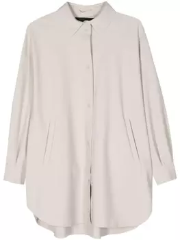 Herno однобортное пальто, серый