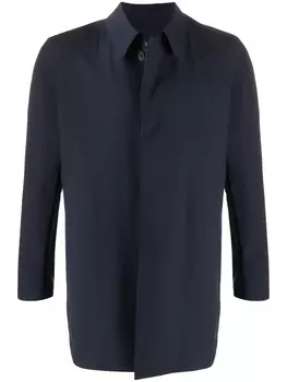 Herno однобортное пальто, синий