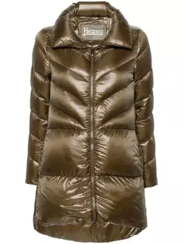 Herno пальто А-образного силуэта, зеленый