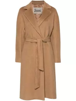 Herno пальто с поясом, нейтральный цвет