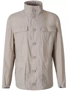 Herno пальто с высоким воротником, нейтральный цвет