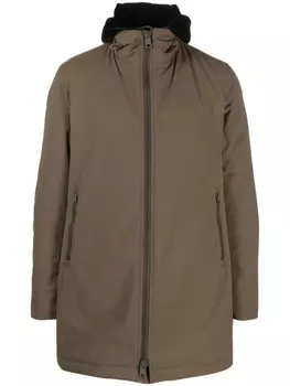 Herno парка Keystone с меховой подкладкой и капюшоном, зеленый