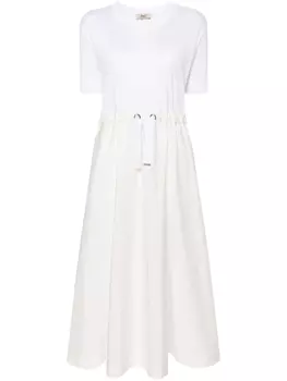 Herno платье-футболка со вставками, белый