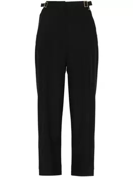 Herno прямые брюки с пряжкой, черный