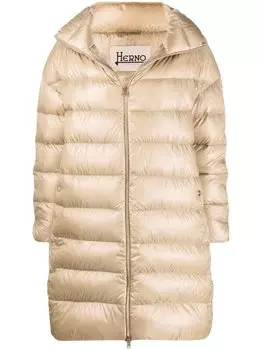 Herno пуховик длины миди, нейтральный цвет